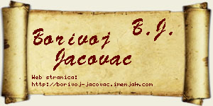 Borivoj Jačovac vizit kartica